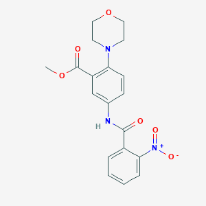 molecular formula C19H19N3O6 B14975838 Methyl 2-(morpholin-4-yl)-5-{[(2-nitrophenyl)carbonyl]amino}benzoate 
