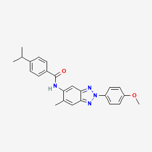 molecular formula C24H24N4O2 B14975874 N-[2-(4-methoxyphenyl)-6-methyl-2H-benzotriazol-5-yl]-4-(propan-2-yl)benzamide 