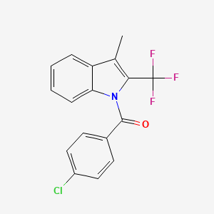 (4-Chlorophenyl)(3-methyl-2-(trifluoromethyl)-1H-indol-1-YL)methanone