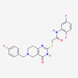 molecular formula C22H19F3N4O2S B14975951 N-(2,5-difluorophenyl)-2-{[6-(4-fluorobenzyl)-4-oxo-3,4,5,6,7,8-hexahydropyrido[4,3-d]pyrimidin-2-yl]sulfanyl}acetamide 
