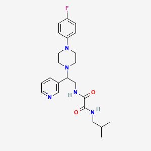 molecular formula C23H30FN5O2 B14975961 N1-(2-(4-(4-fluorophenyl)piperazin-1-yl)-2-(pyridin-3-yl)ethyl)-N2-isobutyloxalamide 