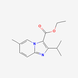 molecular formula C14H18N2O2 B1497603 ethyl 2-isopropyl- 5-methyl-1H-imidazo[1,2-a]pyridine-3-carboxylate CAS No. 420130-71-8