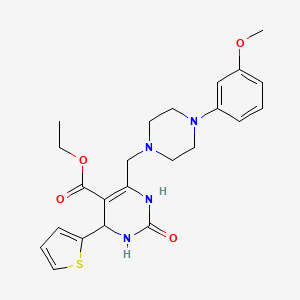 molecular formula C23H28N4O4S B14976113 Ethyl 6-{[4-(3-methoxyphenyl)piperazin-1-yl]methyl}-2-oxo-4-(thiophen-2-yl)-1,2,3,4-tetrahydropyrimidine-5-carboxylate 