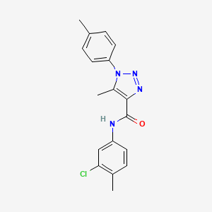 molecular formula C18H17ClN4O B14976123 N-(3-chloro-4-methylphenyl)-5-methyl-1-(4-methylphenyl)-1H-1,2,3-triazole-4-carboxamide 