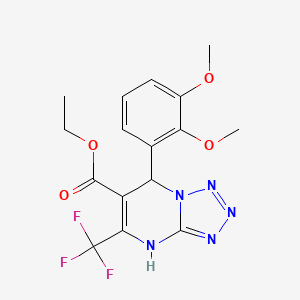 molecular formula C16H16F3N5O4 B14976187 Ethyl 7-(2,3-dimethoxyphenyl)-5-(trifluoromethyl)-4,7-dihydrotetrazolo[1,5-a]pyrimidine-6-carboxylate 