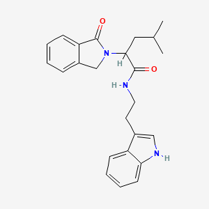 molecular formula C24H27N3O2 B14976257 N-[2-(1H-indol-3-yl)ethyl]-4-methyl-2-(1-oxo-1,3-dihydro-2H-isoindol-2-yl)pentanamide 