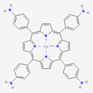 molecular formula C44H32CuN8 B1497629 (SP-4-1)-[[4,4',4'',4'''-(21H,23H-Porphine-5,10,15,20-tetrayl-|EN21,|EN22,|EN23,|EN24)tetrakis[benzenaminato]](2-)]copper 