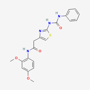 molecular formula C20H20N4O4S B14976317 N-(2,4-dimethoxyphenyl)-2-(2-(3-phenylureido)thiazol-4-yl)acetamide 