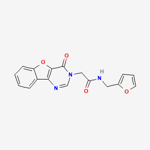 molecular formula C17H13N3O4 B14976321 N-(2-furylmethyl)-2-(4-oxo[1]benzofuro[3,2-d]pyrimidin-3(4H)-yl)acetamide 