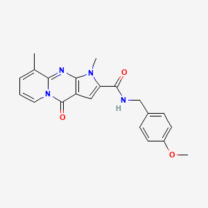 molecular formula C21H20N4O3 B14976362 N-(4-methoxybenzyl)-1,9-dimethyl-4-oxo-1,4-dihydropyrido[1,2-a]pyrrolo[2,3-d]pyrimidine-2-carboxamide 