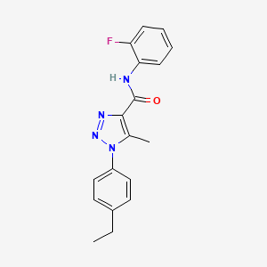 molecular formula C18H17FN4O B14976368 1-(4-ethylphenyl)-N-(2-fluorophenyl)-5-methyl-1H-1,2,3-triazole-4-carboxamide 