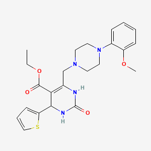 molecular formula C23H28N4O4S B14976448 Ethyl 6-{[4-(2-methoxyphenyl)piperazin-1-yl]methyl}-2-oxo-4-(thiophen-2-yl)-1,2,3,4-tetrahydropyrimidine-5-carboxylate 