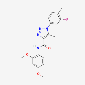 molecular formula C19H19FN4O3 B14976455 N-(2,4-dimethoxyphenyl)-1-(3-fluoro-4-methylphenyl)-5-methyl-1H-1,2,3-triazole-4-carboxamide 