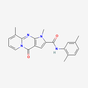 molecular formula C21H20N4O2 B14976459 N-(2,5-dimethylphenyl)-1,9-dimethyl-4-oxo-1,4-dihydropyrido[1,2-a]pyrrolo[2,3-d]pyrimidine-2-carboxamide 