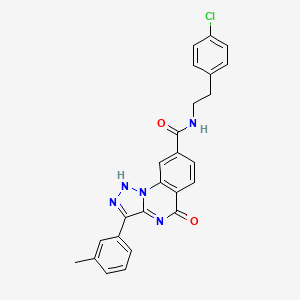 molecular formula C25H20ClN5O2 B14976463 N-(4-chlorophenethyl)-5-oxo-3-(m-tolyl)-4,5-dihydro-[1,2,3]triazolo[1,5-a]quinazoline-8-carboxamide 