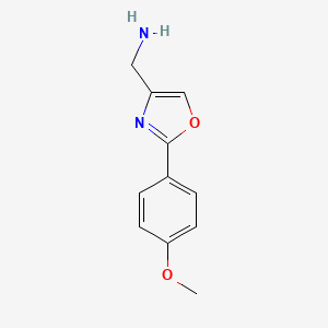 molecular formula C11H12N2O2 B1497647 (2-(4-Methoxyphenyl)oxazol-4-YL)methanamine CAS No. 885272-87-7