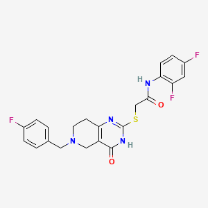 molecular formula C22H19F3N4O2S B14976512 N-(2,4-difluorophenyl)-2-{[6-(4-fluorobenzyl)-4-oxo-3,4,5,6,7,8-hexahydropyrido[4,3-d]pyrimidin-2-yl]sulfanyl}acetamide 