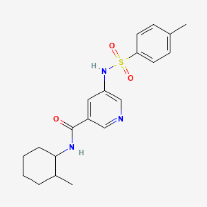 molecular formula C20H25N3O3S B14976516 5-(4-Methylbenzenesulfonamido)-N-(2-methylcyclohexyl)pyridine-3-carboxamide 