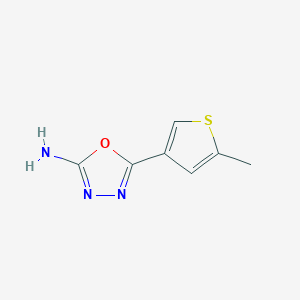 molecular formula C7H7N3OS B1497653 5-(5-Methylthiophen-3-yl)-1,3,4-oxadiazol-2-amine CAS No. 915922-24-6