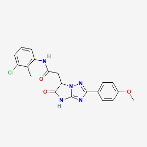 molecular formula C20H18ClN5O3 B14976547 N-(3-chloro-2-methylphenyl)-2-[2-(4-methoxyphenyl)-5-oxo-5,6-dihydro-4H-imidazo[1,2-b][1,2,4]triazol-6-yl]acetamide 