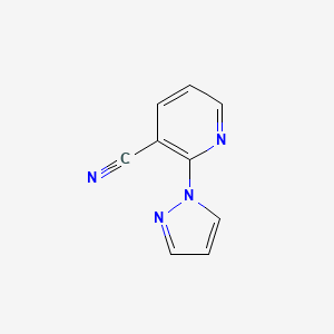 molecular formula C9H6N4 B1497655 2-(1H-pyrazol-1-yl)nicotinonitrile CAS No. 1152822-31-5