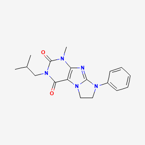 molecular formula C18H21N5O2 B14976615 1-methyl-3-(2-methylpropyl)-8-phenyl-7,8-dihydro-1H-imidazo[2,1-f]purine-2,4(3H,6H)-dione 