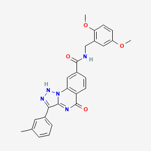 molecular formula C26H23N5O4 B14976659 N-(2,5-dimethoxybenzyl)-5-oxo-3-(m-tolyl)-4,5-dihydro-[1,2,3]triazolo[1,5-a]quinazoline-8-carboxamide 