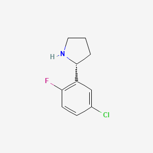 molecular formula C10H11ClFN B1497669 (R)-2-(5-Chloro-2-fluorophenyl)pyrrolidine 