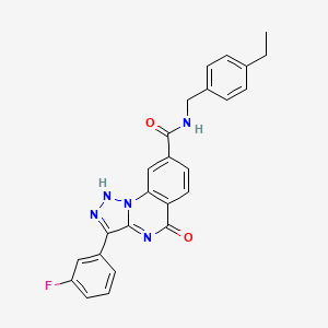 molecular formula C25H20FN5O2 B14976693 N-(4-ethylbenzyl)-3-(3-fluorophenyl)-5-oxo-4,5-dihydro-[1,2,3]triazolo[1,5-a]quinazoline-8-carboxamide 
