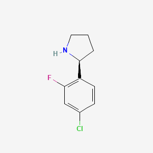 molecular formula C10H11ClFN B1497672 (2S)-2-(4-Chloro-2-fluorophenyl)pyrrolidine 