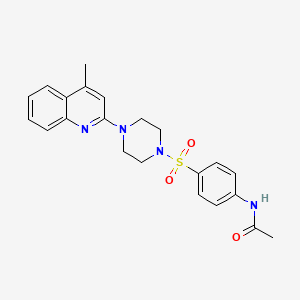 molecular formula C22H24N4O3S B14976749 N-(4-{[4-(4-methylquinolin-2-yl)piperazin-1-yl]sulfonyl}phenyl)acetamide 