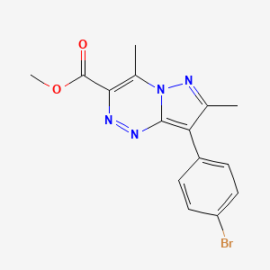 molecular formula C15H13BrN4O2 B14976836 Methyl 8-(4-bromophenyl)-4,7-dimethylpyrazolo[5,1-c][1,2,4]triazine-3-carboxylate 