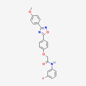 molecular formula C23H18FN3O4 B14976867 N-(3-fluorophenyl)-2-{4-[3-(4-methoxyphenyl)-1,2,4-oxadiazol-5-yl]phenoxy}acetamide 