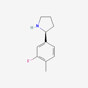 molecular formula C11H14FN B1497687 (2S)-2-(3-Fluoro-4-methylphenyl)pyrrolidine 