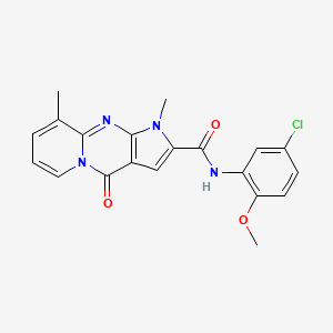 molecular formula C20H17ClN4O3 B14976942 N-(5-chloro-2-methoxyphenyl)-1,9-dimethyl-4-oxo-1,4-dihydropyrido[1,2-a]pyrrolo[2,3-d]pyrimidine-2-carboxamide 