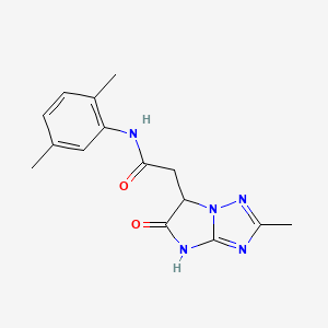 molecular formula C15H17N5O2 B14976956 N-(2,5-dimethylphenyl)-2-(2-methyl-5-oxo-5,6-dihydro-4H-imidazo[1,2-b][1,2,4]triazol-6-yl)acetamide 