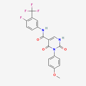 molecular formula C19H13F4N3O4 B14976982 N-[4-fluoro-3-(trifluoromethyl)phenyl]-3-(4-methoxyphenyl)-2,4-dioxo-1,2,3,4-tetrahydropyrimidine-5-carboxamide 