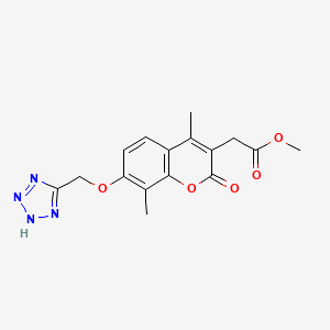 molecular formula C16H16N4O5 B14977017 methyl [4,8-dimethyl-2-oxo-7-(1H-tetrazol-5-ylmethoxy)-2H-chromen-3-yl]acetate 