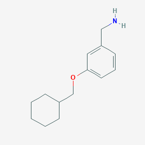 molecular formula C14H21NO B1497702 (3-(Cyclohexylmethoxy)phenyl)methanamine CAS No. 1019128-90-5