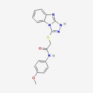 molecular formula C17H15N5O2S B14977023 N-(4-methoxyphenyl)-2-(9H-[1,2,4]triazolo[4,3-a]benzimidazol-3-ylsulfanyl)acetamide 