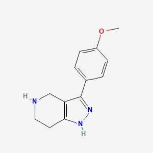 molecular formula C13H15N3O B1497704 3-(4-Methoxyphenyl)-4,5,6,7-tetrahydro-1H-pyrazolo[4,3-c]pyridine CAS No. 87628-42-0