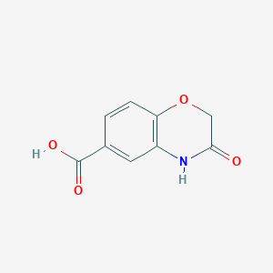 molecular formula C9H7NO4 B149771 3-oxo-3,4-dihydro-2H-1,4-benzoxazine-6-carboxylic acid CAS No. 134997-87-8