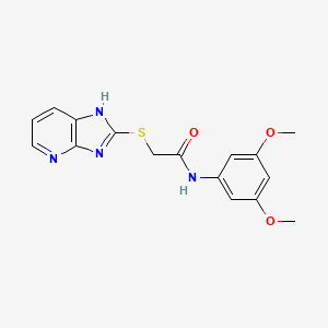 molecular formula C16H16N4O3S B14977255 N-(3,5-dimethoxyphenyl)-2-(1H-imidazo[4,5-b]pyridin-2-ylsulfanyl)acetamide 