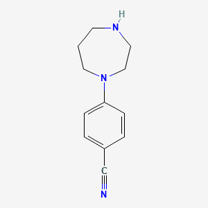molecular formula C12H15N3 B1497730 4-(1,4-Diazepan-1-yl)benzonitrile CAS No. 303134-11-4