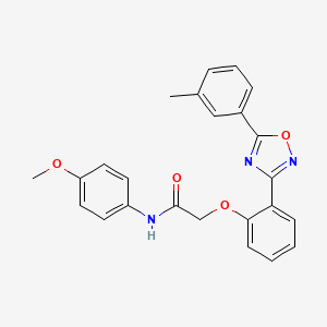 molecular formula C24H21N3O4 B14977324 N-(4-methoxyphenyl)-2-{2-[5-(3-methylphenyl)-1,2,4-oxadiazol-3-yl]phenoxy}acetamide 