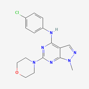 molecular formula C16H17ClN6O B14977448 N-(4-chlorophenyl)-1-methyl-6-(morpholin-4-yl)-1H-pyrazolo[3,4-d]pyrimidin-4-amine 