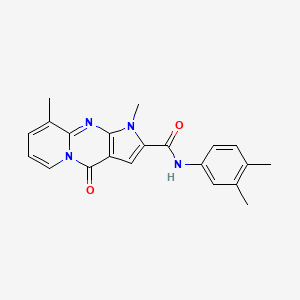 molecular formula C21H20N4O2 B14977477 N-(3,4-dimethylphenyl)-1,9-dimethyl-4-oxo-1,4-dihydropyrido[1,2-a]pyrrolo[2,3-d]pyrimidine-2-carboxamide 