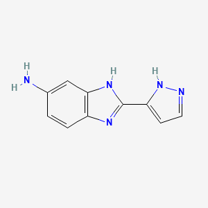 molecular formula C10H9N5 B1497748 2-(1H-Pyrazol-3-yl)-1H-benzo[d]imidazol-5-amine 