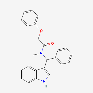 molecular formula C24H22N2O2 B14977504 N-[1H-indol-3-yl(phenyl)methyl]-N-methyl-2-phenoxyacetamide 