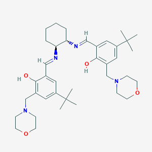 molecular formula C38H56N4O4 B1497756 2,2'-[(1S,2S)-(+)-1,2-Cyclohexanediylbis[(E)-(nitrilomethylidyne)]]bis[4-(tert-butyl)-6-(4-morpholinylmethyl)phenol] CAS No. 1189364-85-9